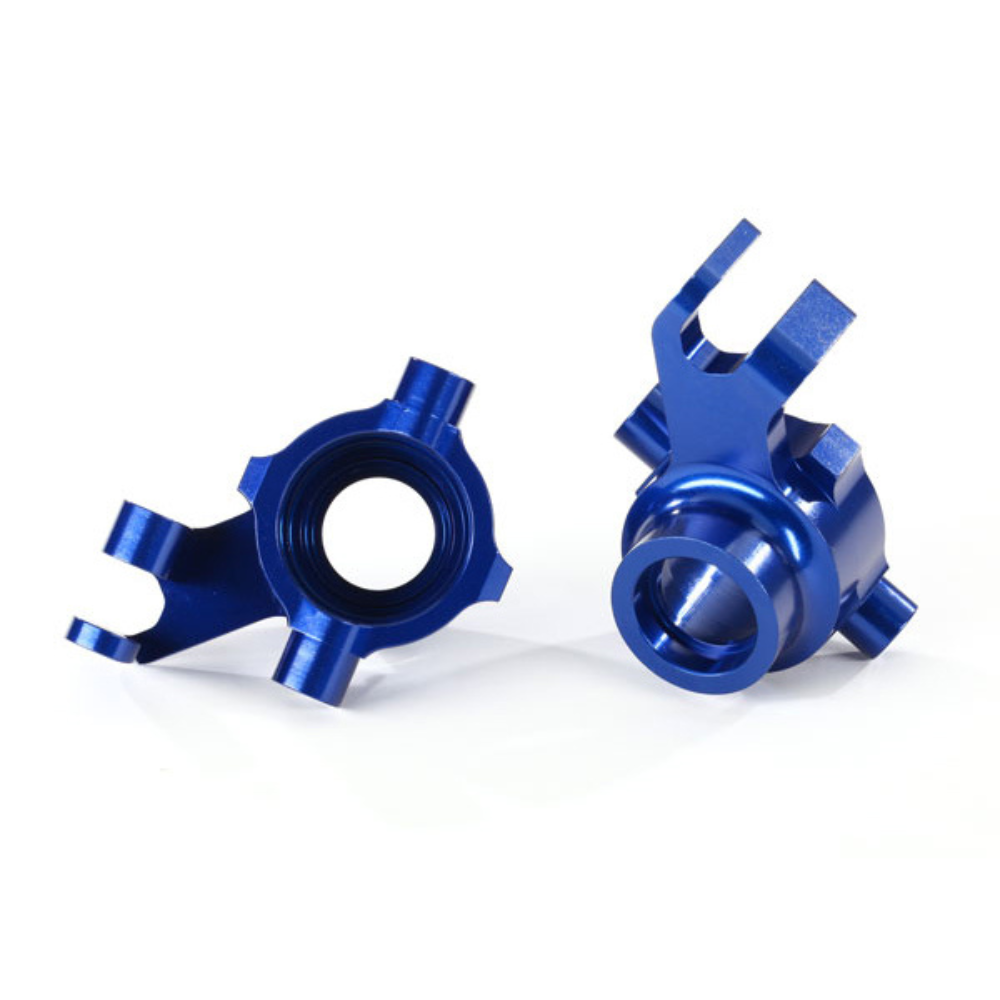 Traxxas Maxx Aluminium Steering Blocks (Anodized) Left and Right - Blue