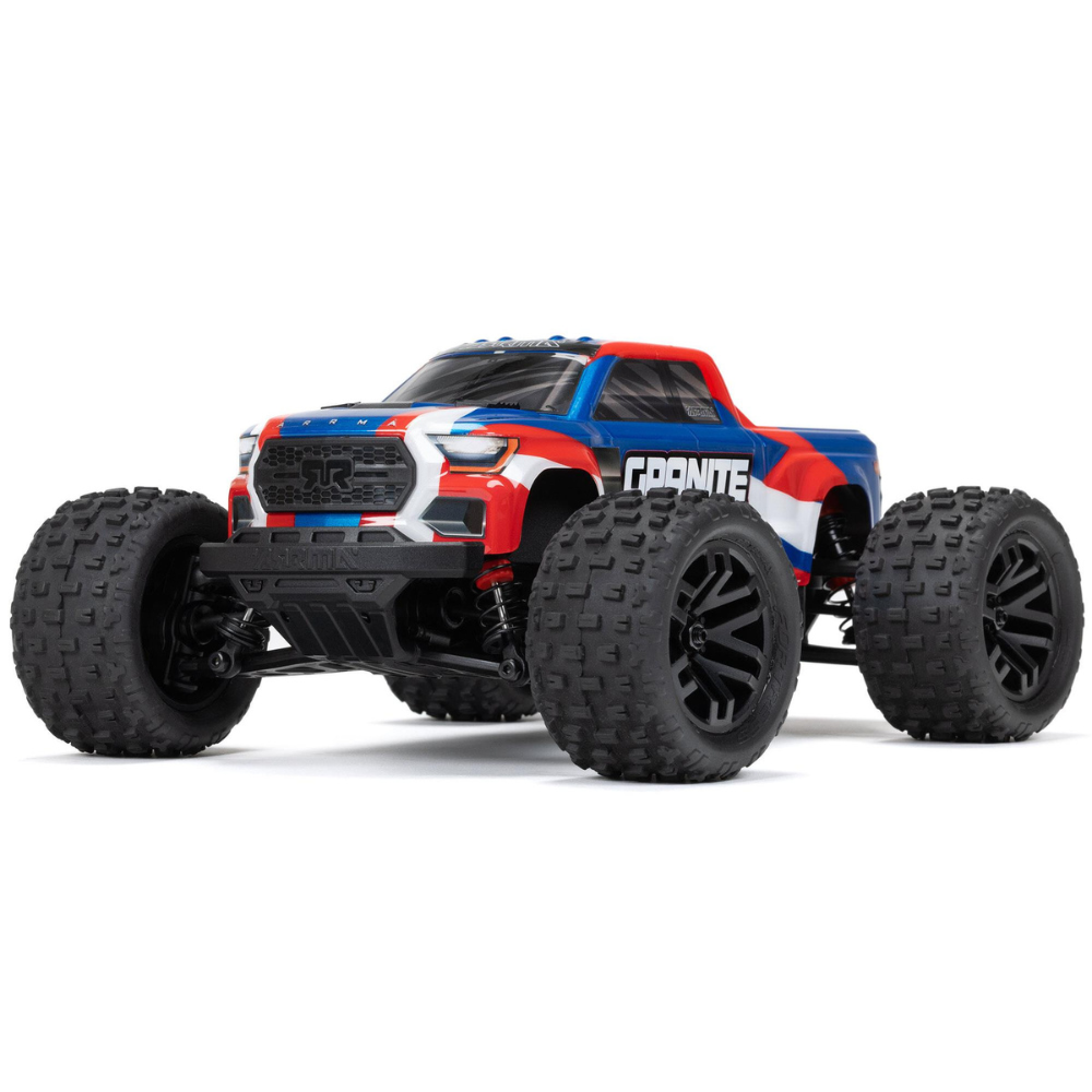 Arrma 1/18 Granite Grom Mega 380 Brushed 4X4 Monster Truck RTR (Blue/Red)