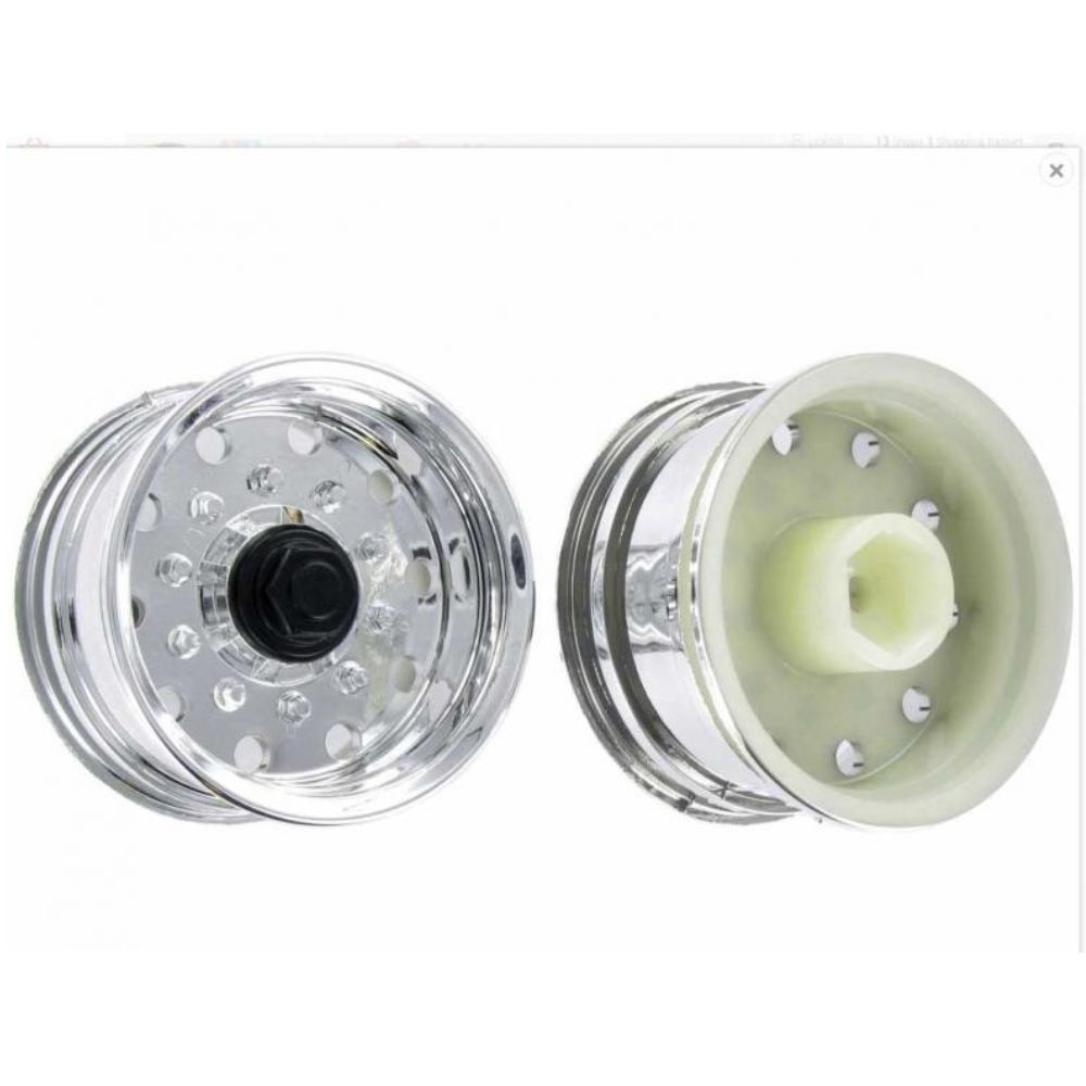 Carson 1:14 Tamiya Trailer Rim HEX -Chrome (2pcs)