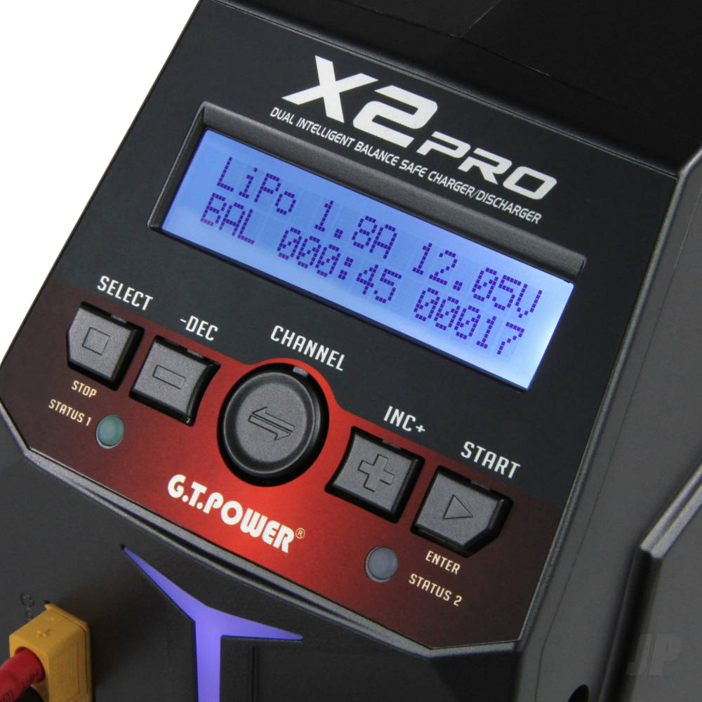 GT Power X2 Pro Charger 2x100w AC/DC 12A Intelligent Charger/Discharger (UK)-4
