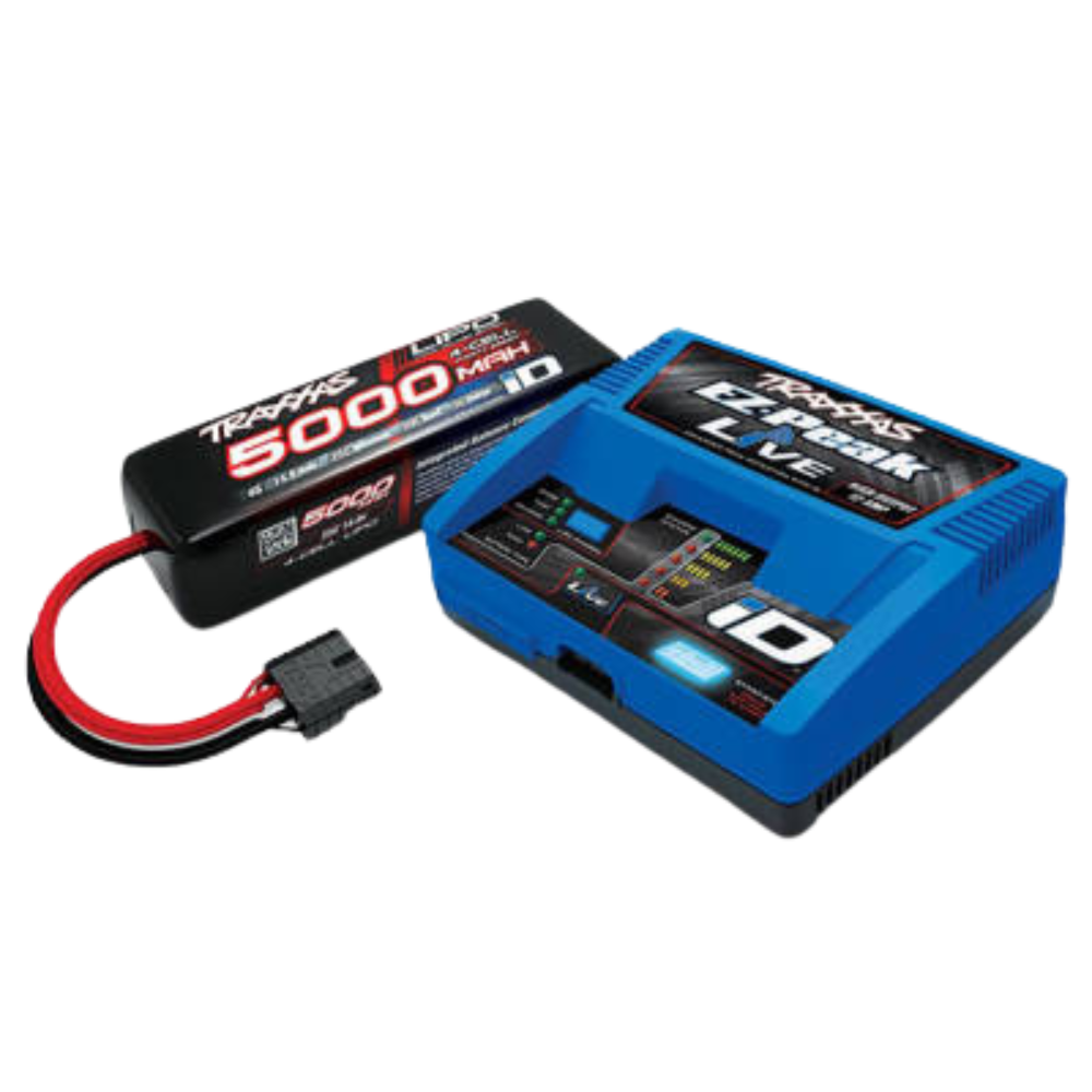 Traxxas iD Completer Pack with 1x EZ-Peak Live Charger & 1x LiPo 4S 5000mAh Battery
