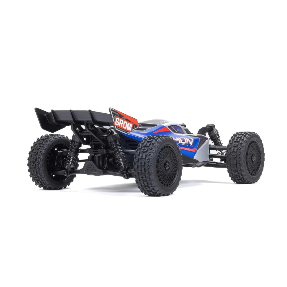 Arrma 1/18 TYPHON GROM MEGA 380 Brushed 4x4 Buggy RTR - Blue/Silver-4