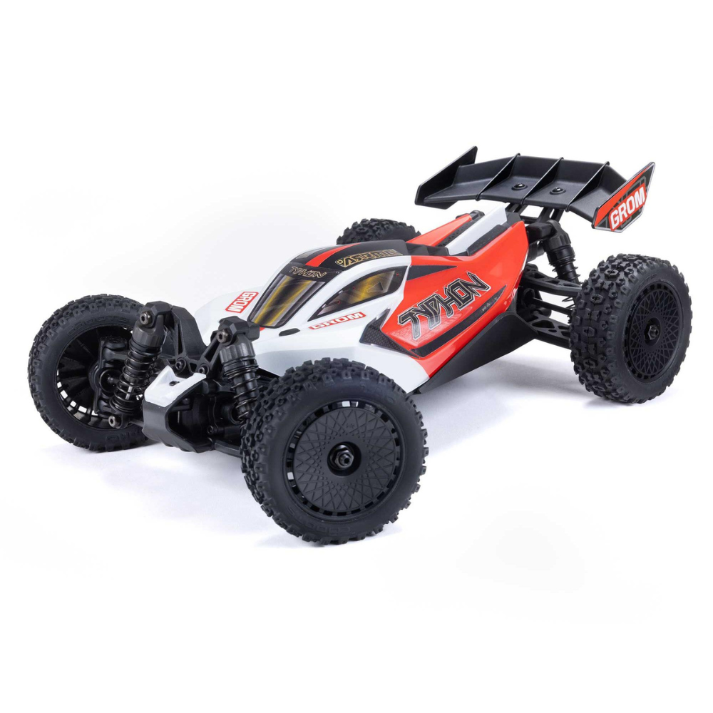 Arrma 1/18 TYPHON GROM MEGA 380 Brushed 4x4 Buggy RTR - Red/White