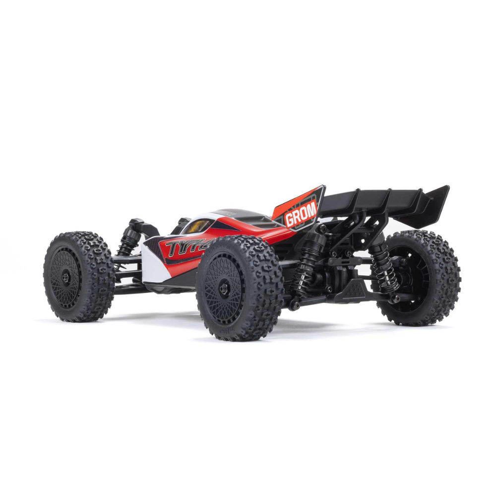Arrma 1/18 TYPHON GROM MEGA 380 Brushed 4x4 Buggy RTR - Red/White-3