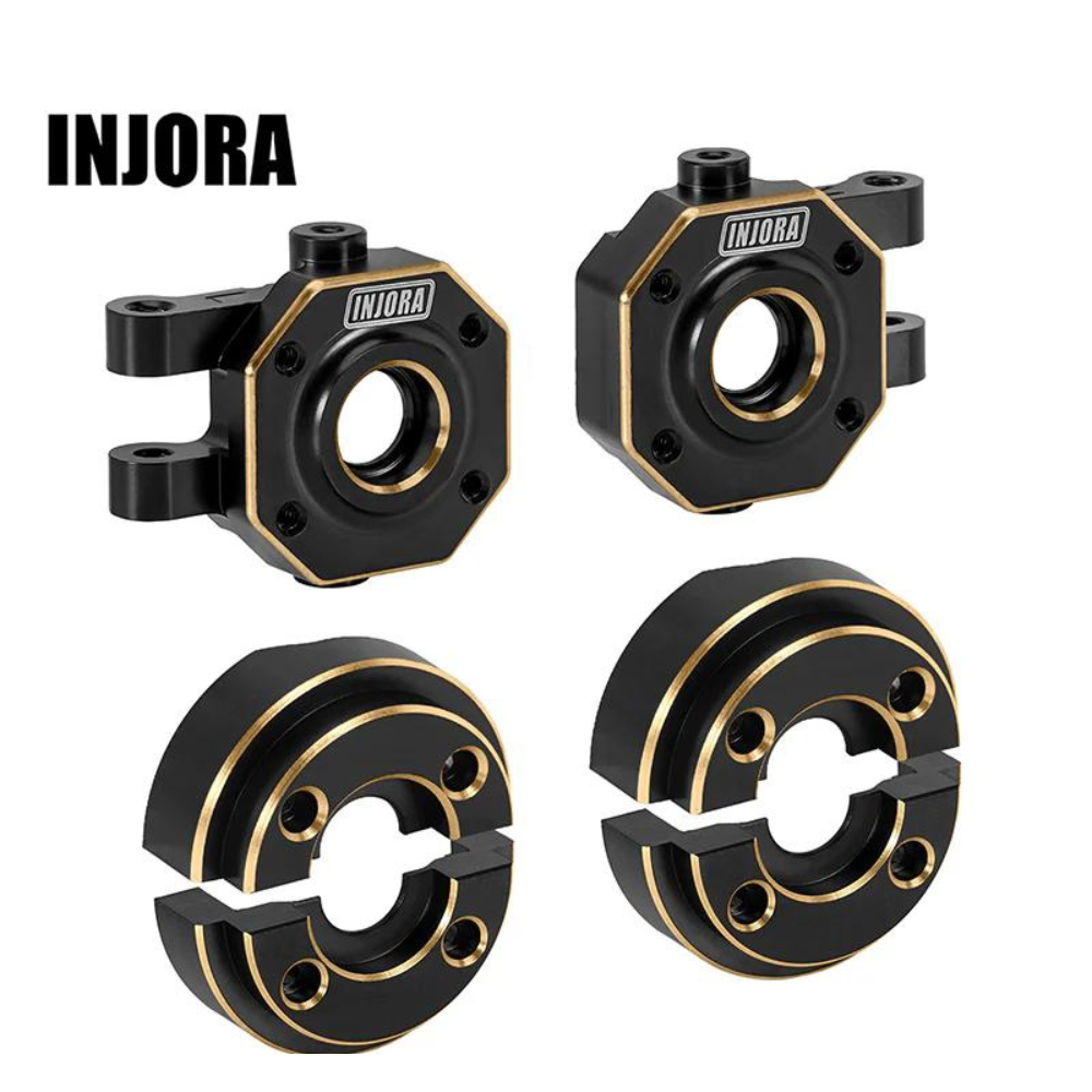 injora-brass-steering-knuckles-and-counterweight-for-1-18-trx4m