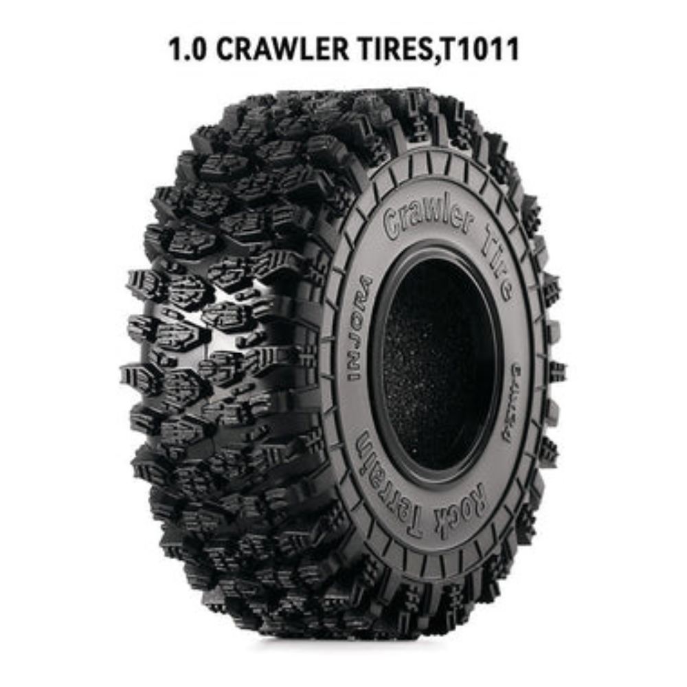 INJORA 1.0" 64*24mm S5 Super Soft Sticky Rock Crawling Tires For 1/18 1/24 RC Crawlers (4) (T1011)-3