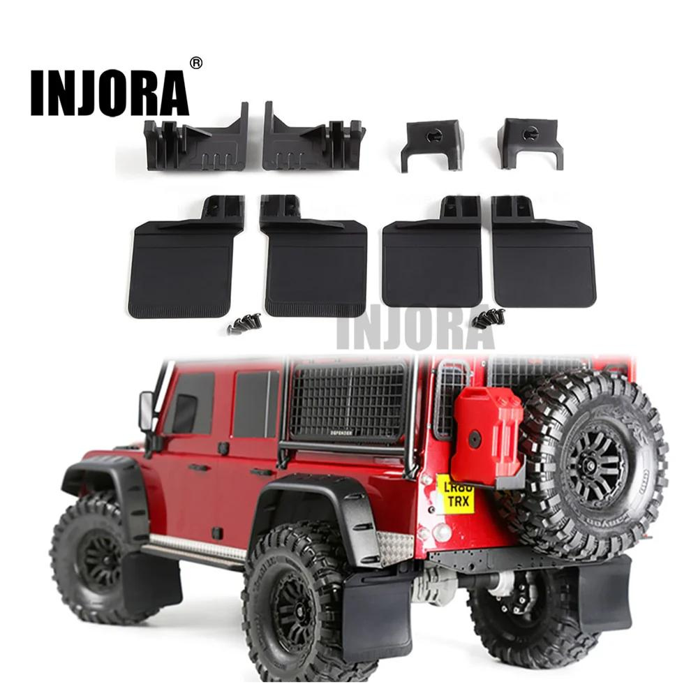 INJORA Front & Rear Mud Flaps Rubber Fender For Traxxas TRX-4 Defender
