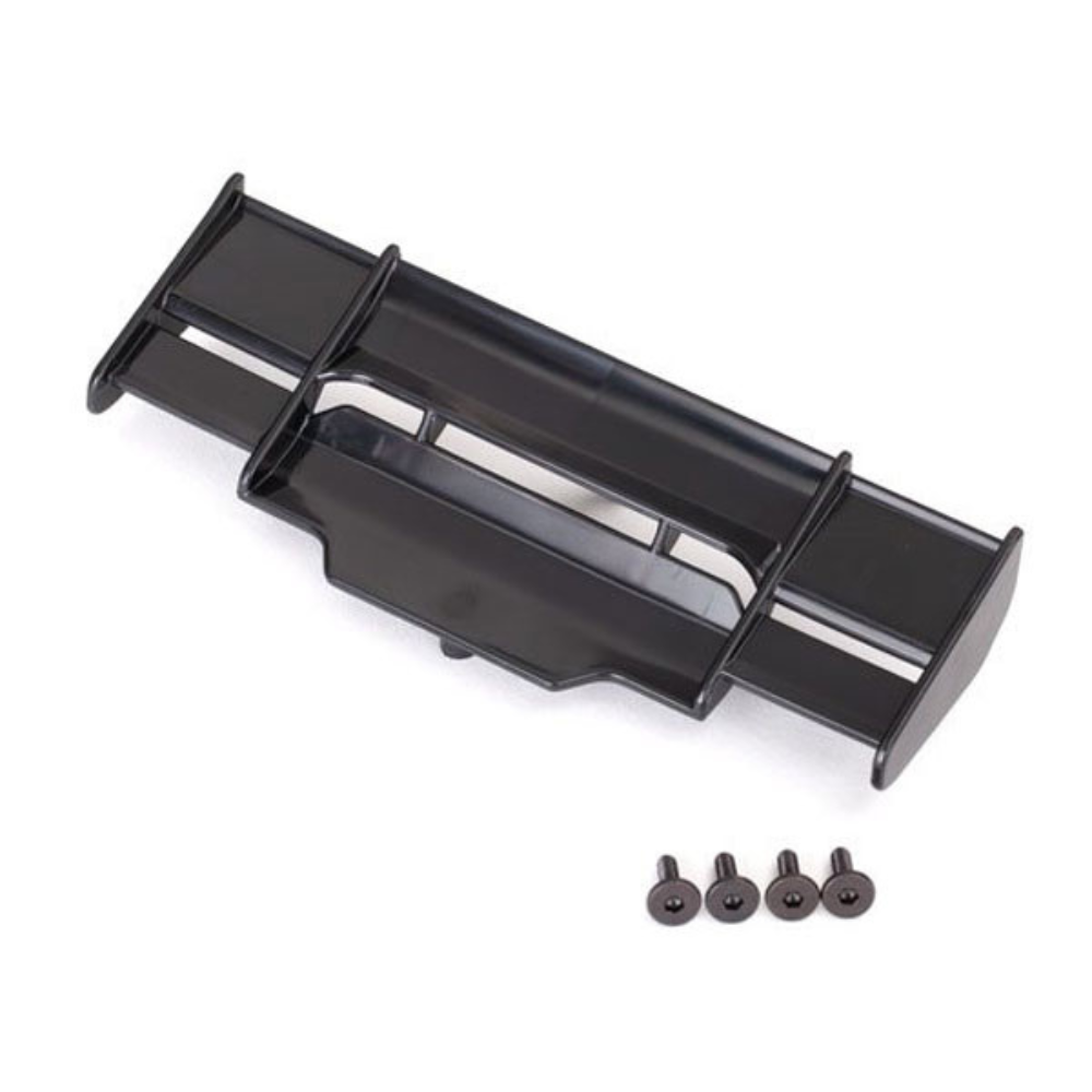 Traxxas Wing, Rustler 4X4 (black) / 3x8mm FCS (3 pcs)