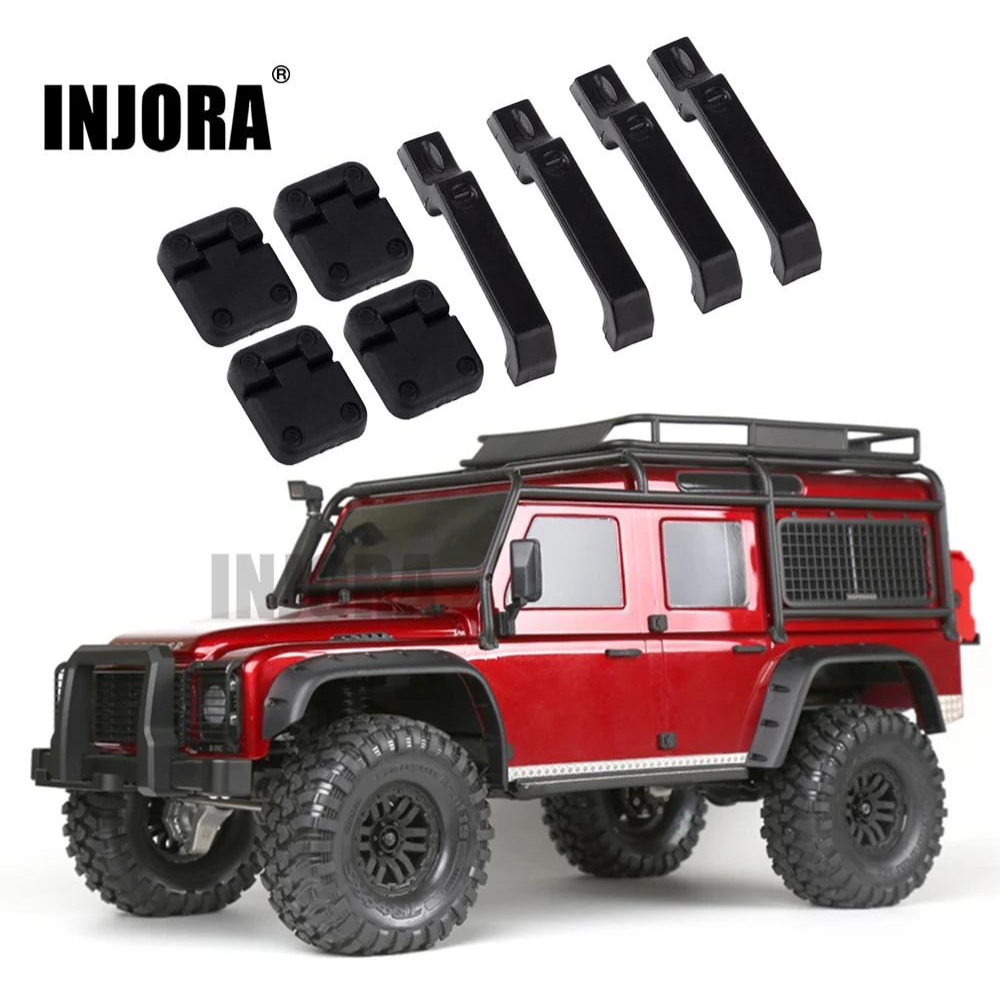 injora-1set-black-plastic-car-door-hinges-and-handles-for-traxxas-trx-4-1-10-crawler