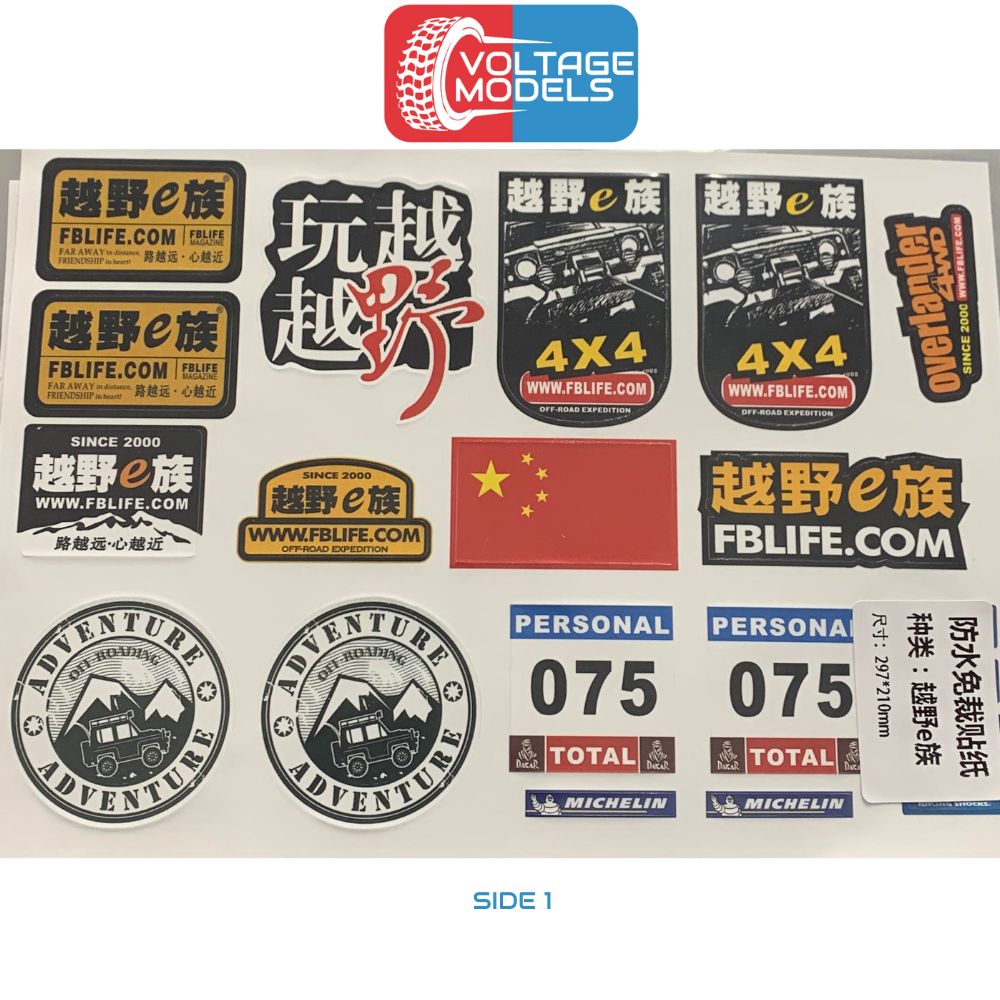 Rock Crawler Stickers 1/10 1/18 Pack A-2