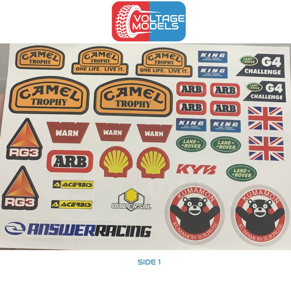 Rock Crawler Stickers 1/10 1/18 Pack C