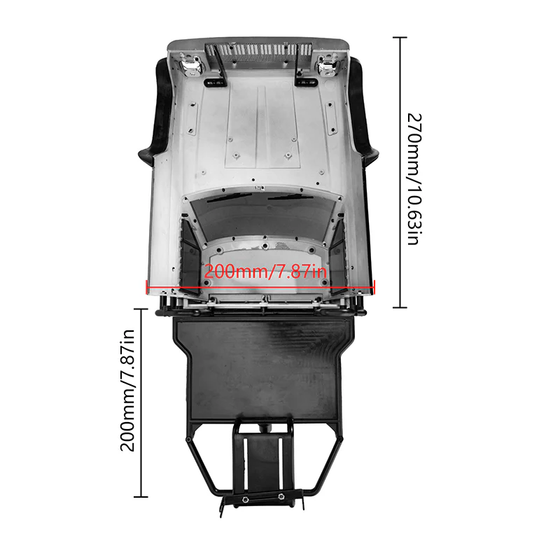 INJORA 313/324mm Wheelbase Jeep Cherokee Body Cab with Back-Half Cage-5