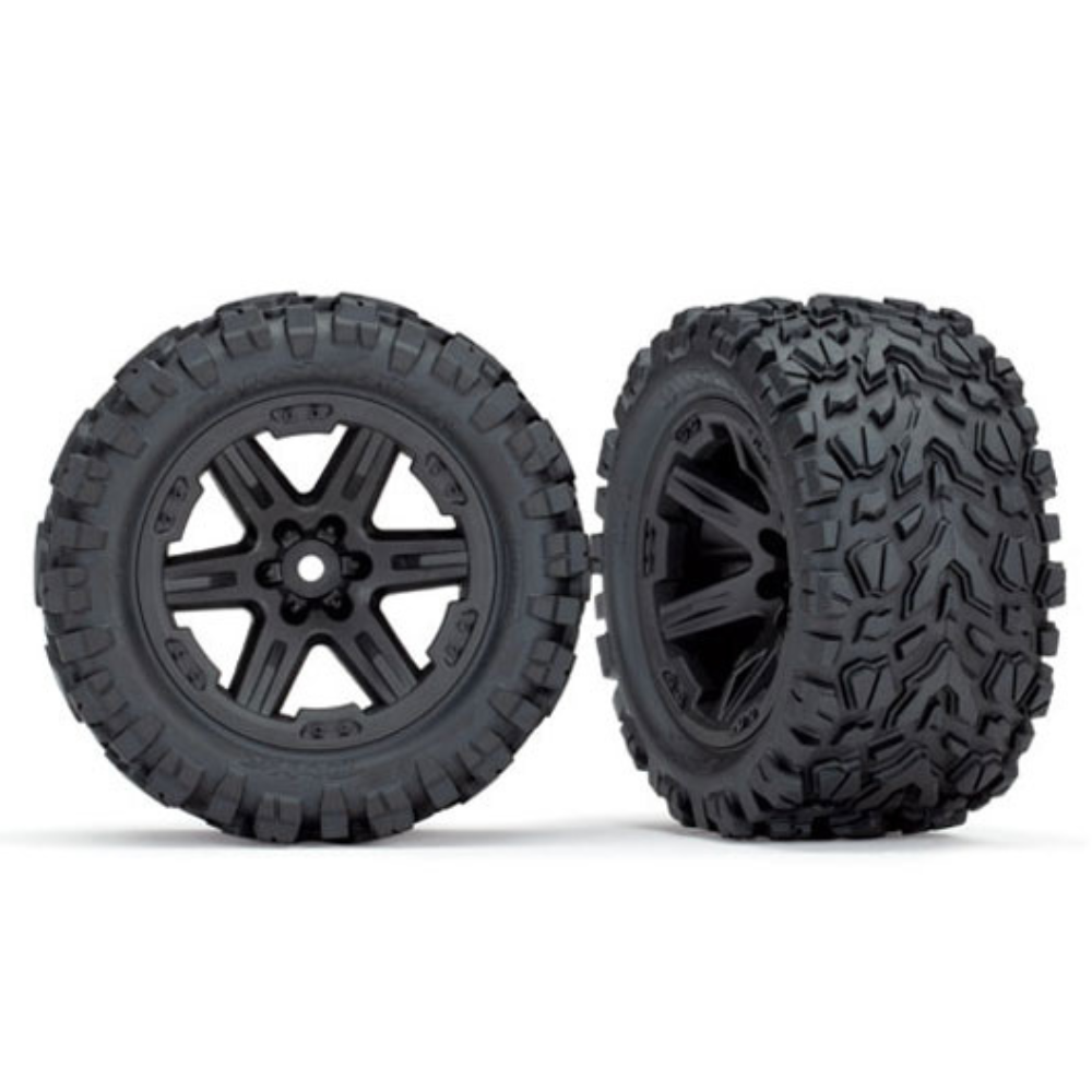 Traxxas RXT Black Tyres and Wheels