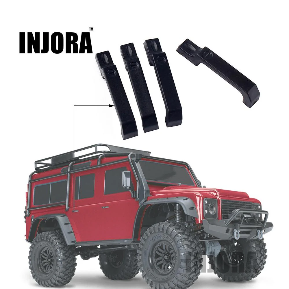 INJORA 4PCS Black Door Handle for 1/10 RC Crawler Traxxas TRX-4-4