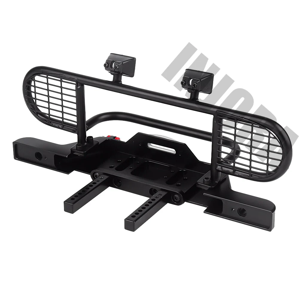 INJORA Metal Front Camel Trophy Bumper with Light for Traxxas TRX-4 Defender-2