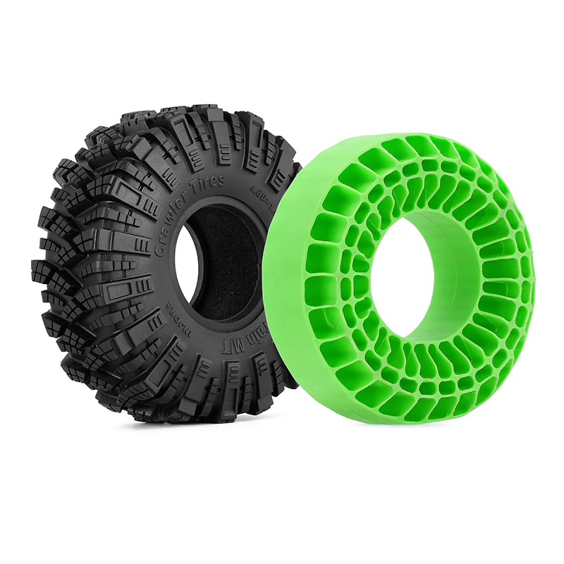 INJORA 4pcs Soft Silicone Rubber Inserts for 118-122mm(4.75" OD) 1.9" Tires-3
