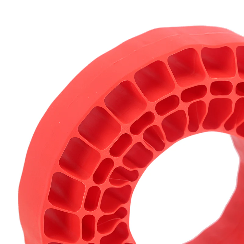 INJORA 4pcs Hard Silicone Rubber Inserts for 118-122mm(4.75" OD) 1.9" Tires Red-4