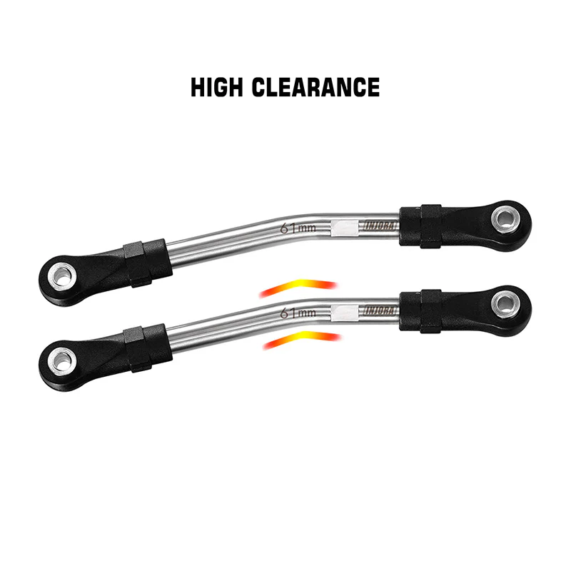 INJORA Stainless Steel High Clearance Links with Rod Ends for 1/10 RC Crawler Car TRX4-3