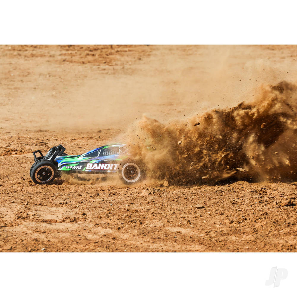 Traxxas Bandit HD 1:10 Electric 2WD RTR Buggy, Green (+ TQ 2-ch, XL-5, Titan 550, 7-Cell NiMH, 4A USB-C charger)-7
