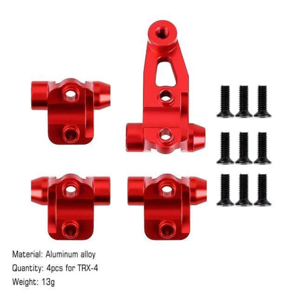Injora Brass Axle Mount Set Suspension Links Stand for TRX-4 TRX-6 RED