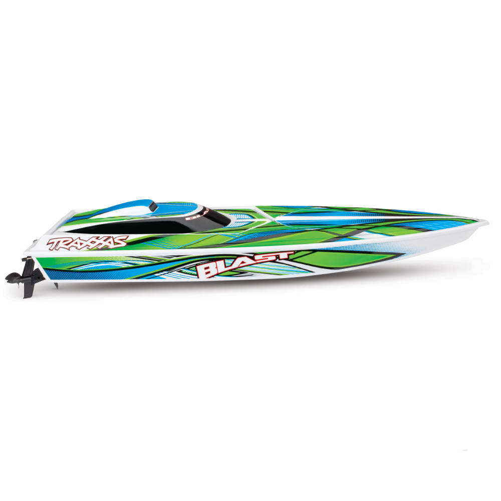 Traxxas Blast 1:10 High Performance Race Boat, Green (+ TQ 2-ch, Nautica ESC, Stinger 540, 6-Cell NiMH, DC charger)-3
