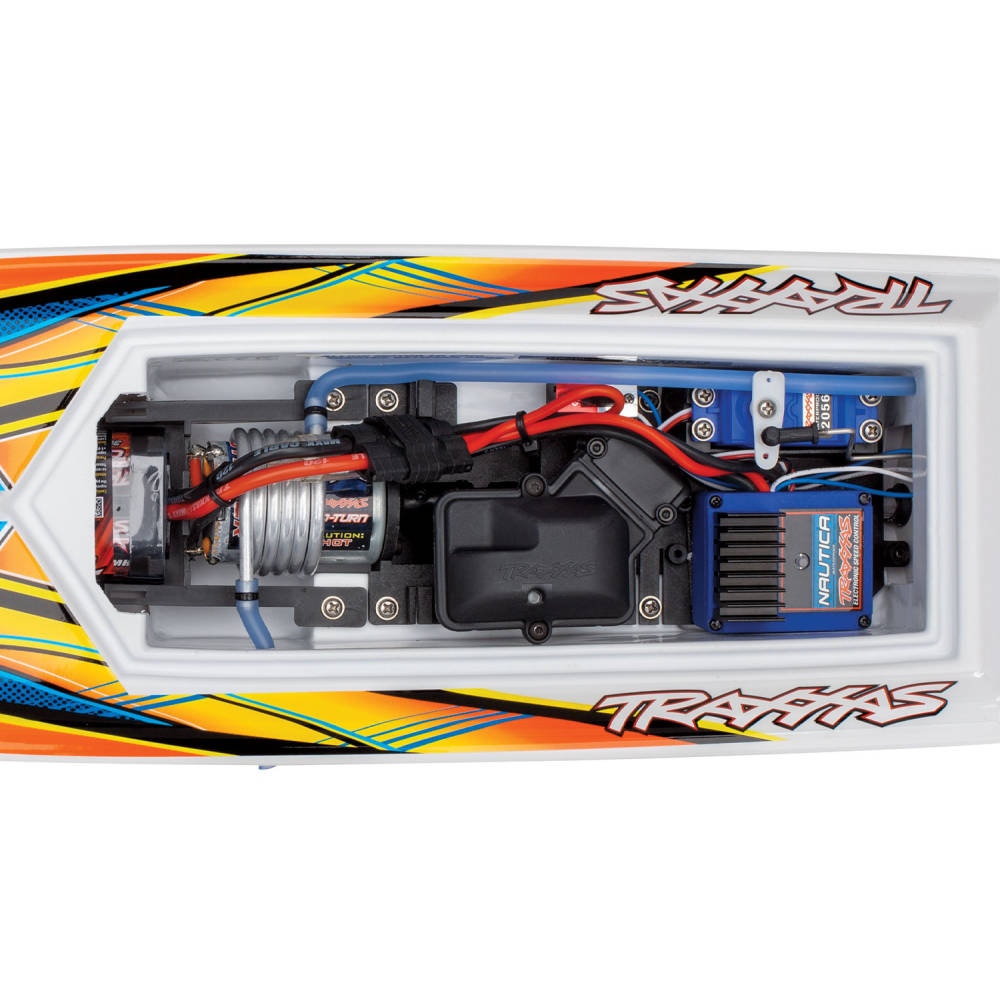Traxxas Blast 1:10 High Performance Race Boat, Orange (+ TQ 2-ch, Nautica ESC, Stinger 540, 6-Cell NiMH, DC charger)-9