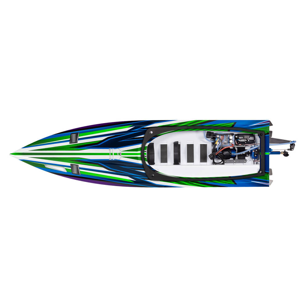 Traxxas Spartan SR VXL 1:10 36in Electric Brushless Race Boat, Green (+ TQi 2-ch, TSM, VXL-6s marine, Velineon 540XL, Self Righting)-3