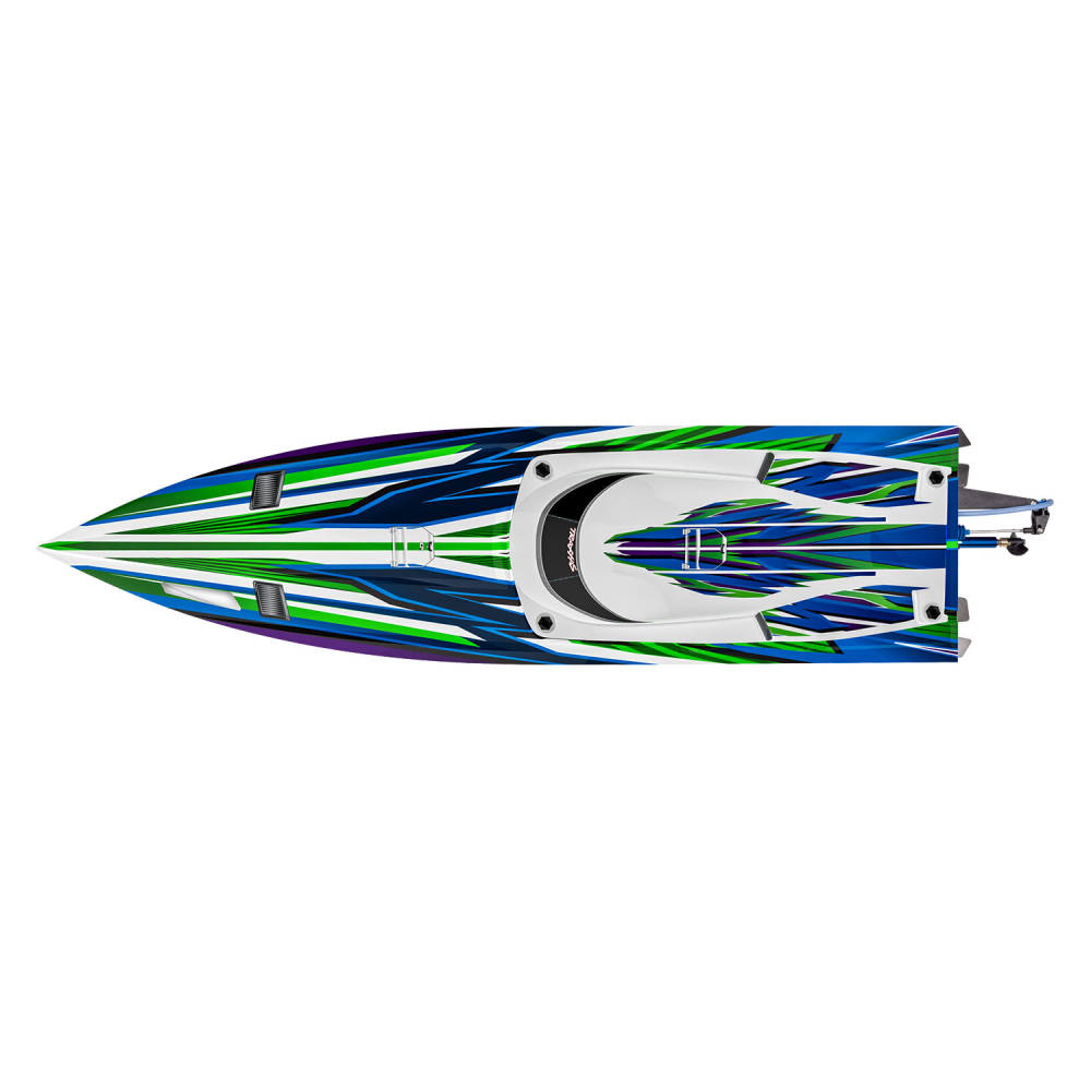 Traxxas Spartan SR VXL 1:10 36in Electric Brushless Race Boat, Green (+ TQi 2-ch, TSM, VXL-6s marine, Velineon 540XL, Self Righting)-4