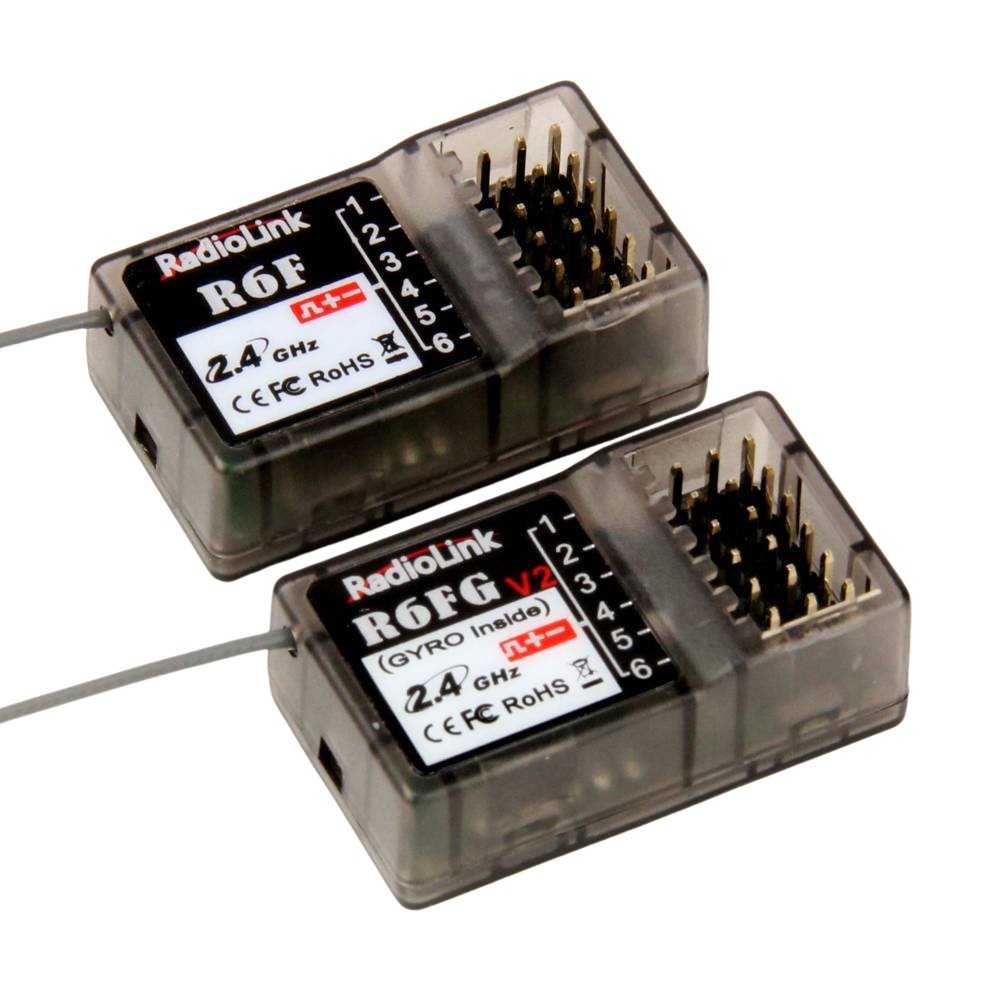 RadioLink RC6GS-V2 2.4GHz 6-Channel Tx with 1x R6FG (Gyro Rx) and 1x R7FG (Gyro Rx)-6