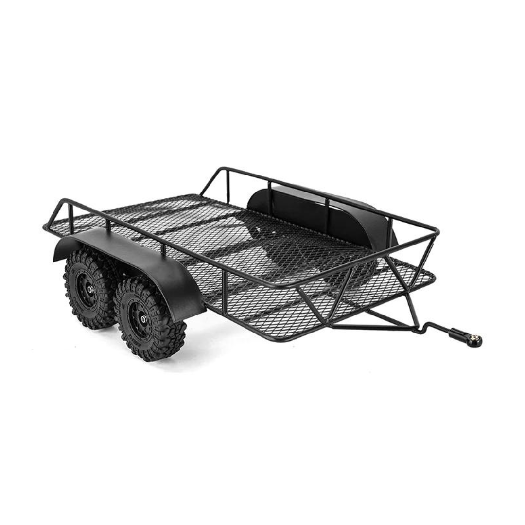 INJORA Metal Hitch Mount Trailer For 1/18 RC Crawler TRX4M