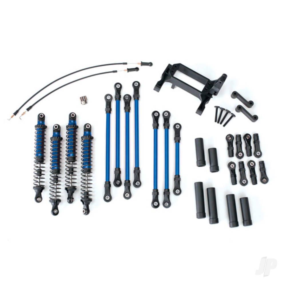 traxxas-long-arm-lift-kit-trx-4-complete-includes-blue-powder-coated-links-blue-anodised-shocks