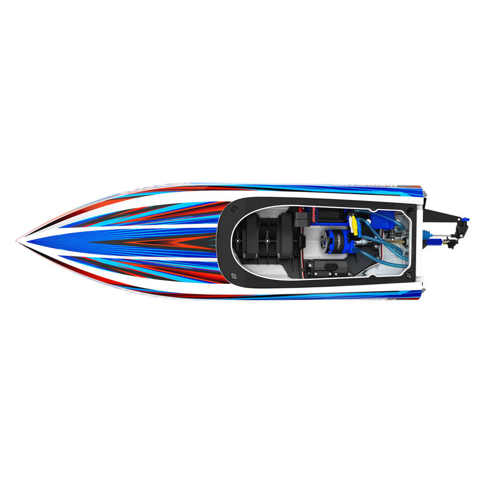 Traxxas Disruptor 4S VXL 1:10 26in Electric Brushless Race Boat with Rapid Right, Pink (+ TQ 2-ch, VXL-4s marine, Velineon 540XL)-5