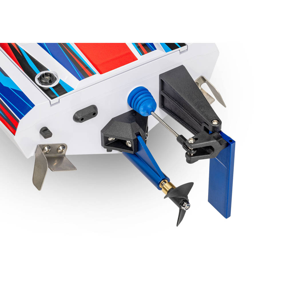 Traxxas Disruptor 4S VXL 1:10 26in Electric Brushless Race Boat with Rapid Right, Blue (+ TQ 2-ch, VXL-4s marine, Velineon 540XL)-15
