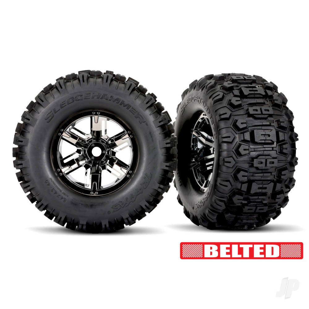 traxxas-belted-sledgehammer-tyres-mounted-on-black-chrome-wheels-x-maxx-xrt-2