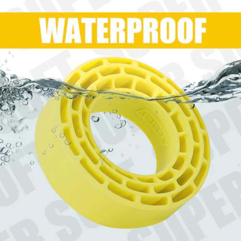 INJORA 4pcs Silicone Rubber Inserts For 1.3" Tires (68-72mm) Super Soft Yellow-3
