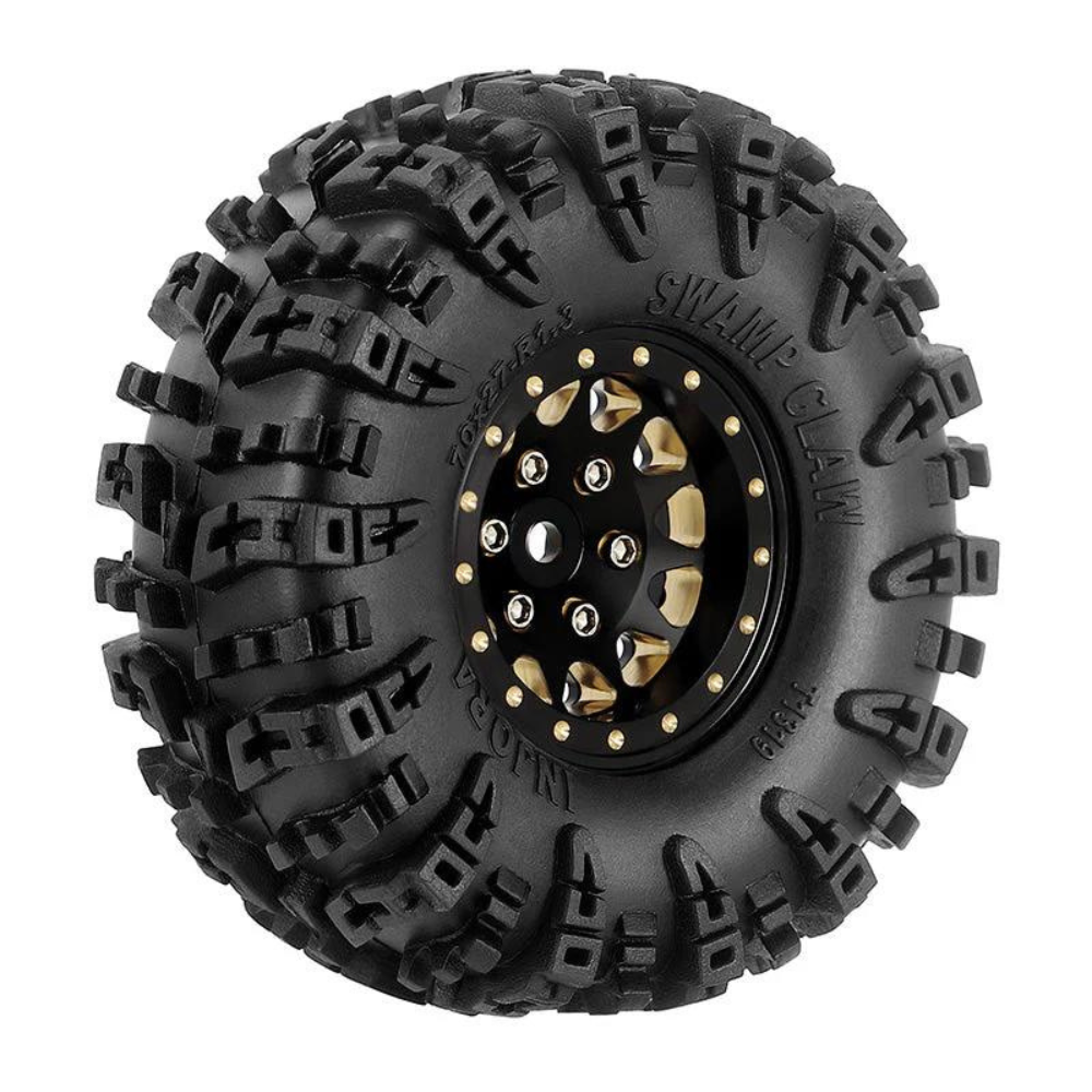 injora-1-3-70-27mm-brass-wheels-with-swamp-claw-tires-for-1-18-1-24-rc-crawler-w1301