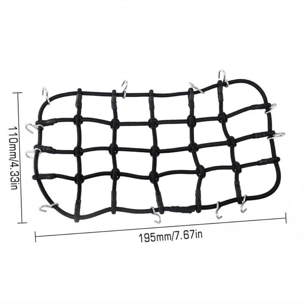 INJORA 1PCS Black Elastic Luggage Net For 1/10 RC Rock Crawler