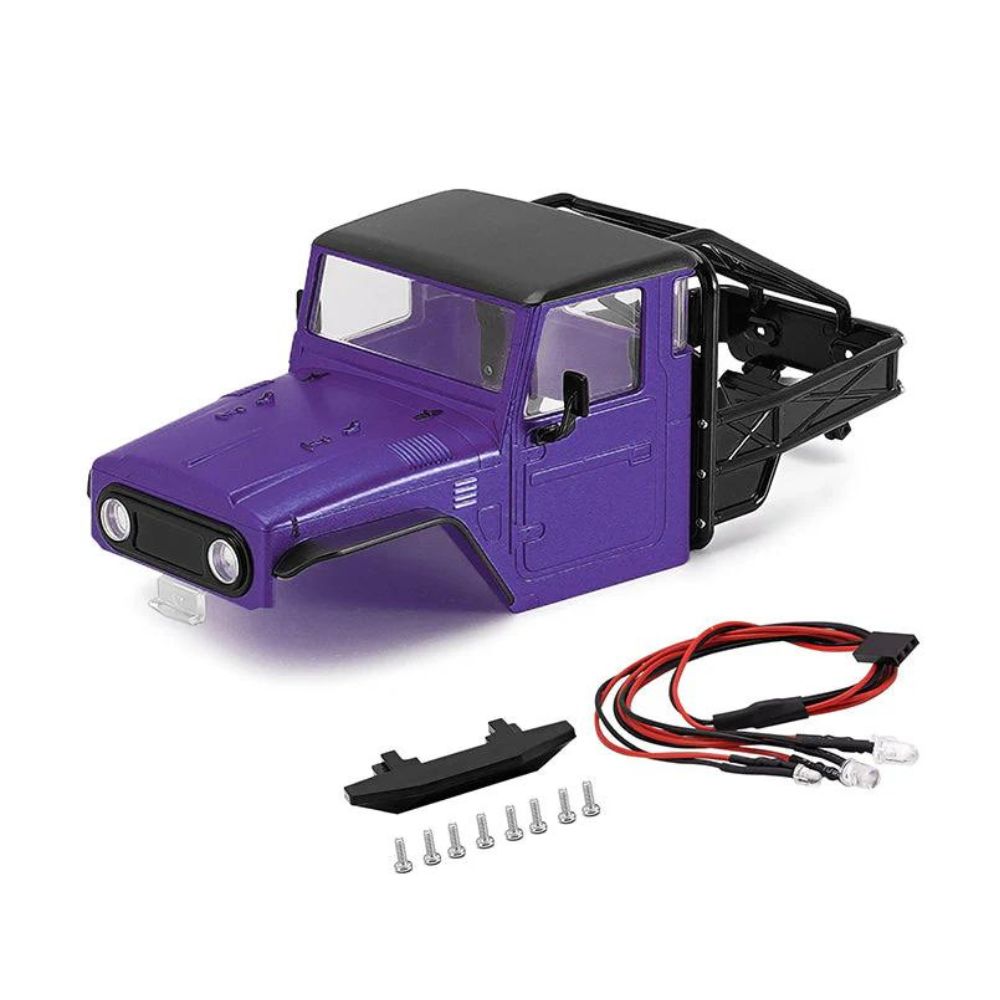 injora-ir40-half-truck-hard-plastic-body-with-cage-for-1-18-trx4m-defender-bronco-purple