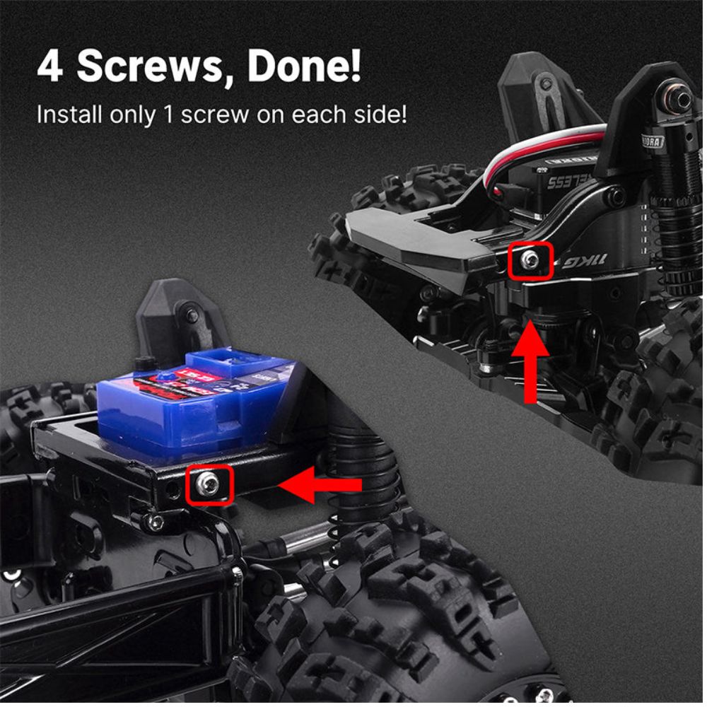 INJORA IR40 Half Truck Hard Plastic Body With Cage For 1/18 TRX4M Defender Bronco - White (Un-Painted)-4