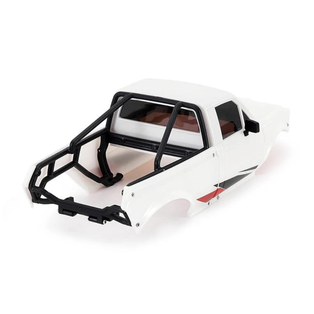 INJORA IR60 Pickup Hard Body With Bed Rack For 1/18 TRX4M Defender Bronco - Pearl White-6