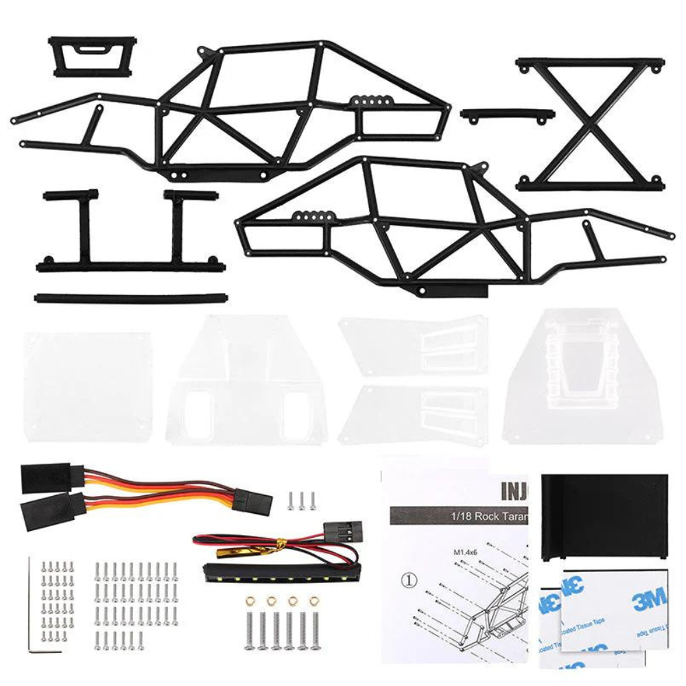 INJORA Rock Tarantula Nylon Buggy Body Chassis Kit For 1/18 TRX4M -  Clear-4
