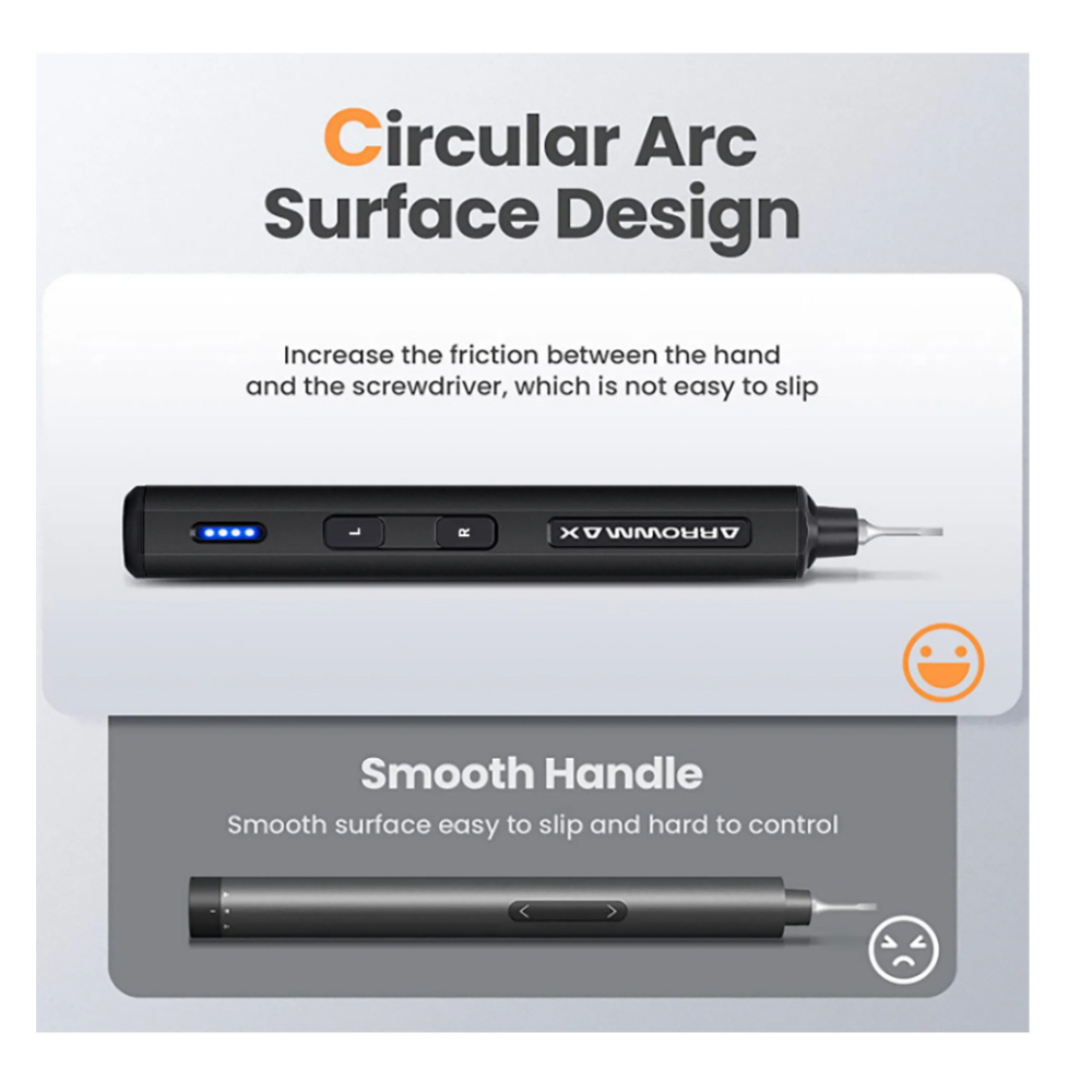 Arrowmax SES Mini Electric Screwdriver 28-1 Black-3