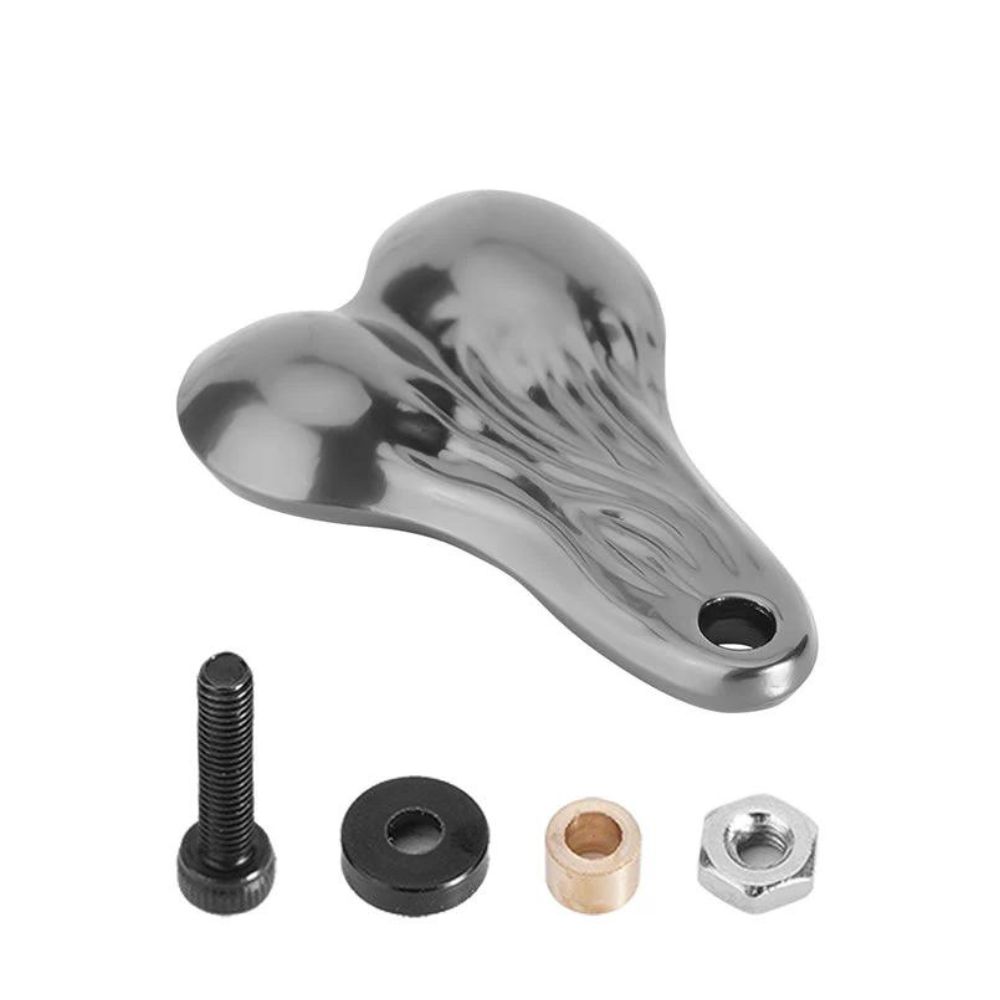 INJORA Metal Dangler Balls Truck Nuts For 1/18 1/24 RC Vehicles - Black Chrome-3