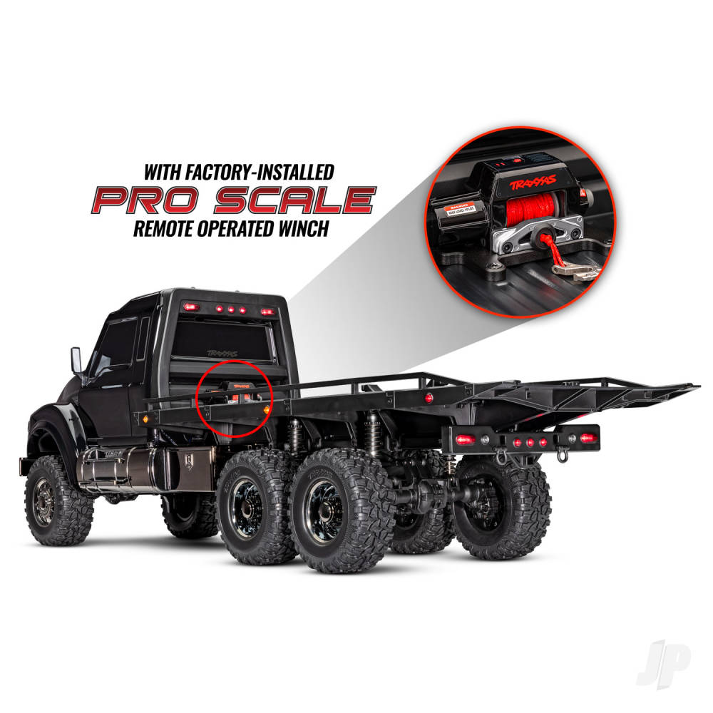 Traxxas Black TRX-6 Ultimate RC Hauler 1:10 6X6 Electric Flatbed Truck with Pro Scale Winch (+ TQi 4-ch, XL-5 HV, Titan 550)-6
