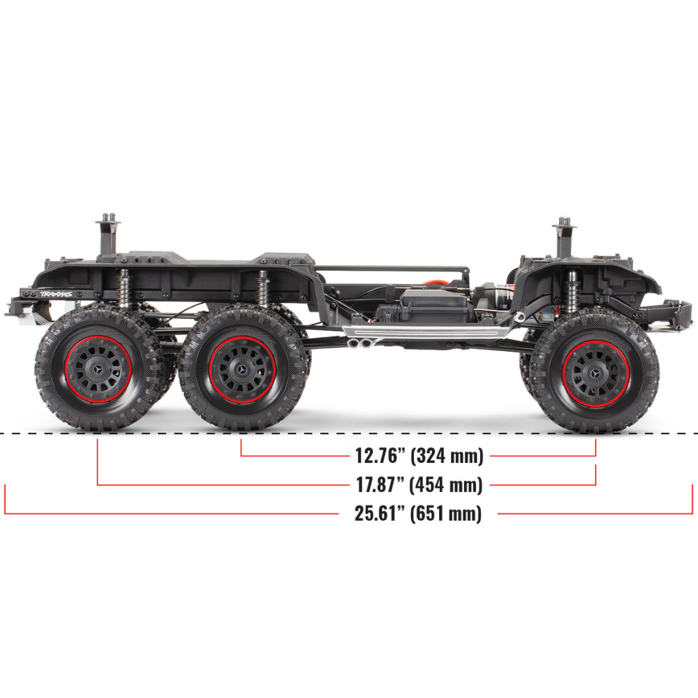 Traxxas Mercedes-Benz G 63 AMG TRX-6 6x6 1/10 Clipless Body Crawler - Black-4