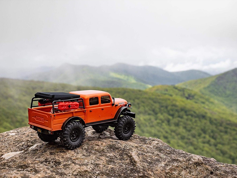 Axial 1/24 SCX24 Dodge Power Wagon 4WD Rock Crawler Brushed RTR - Orange-9