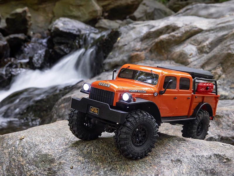 Axial 1/24 SCX24 Dodge Power Wagon 4WD Rock Crawler Brushed RTR - Orange-11