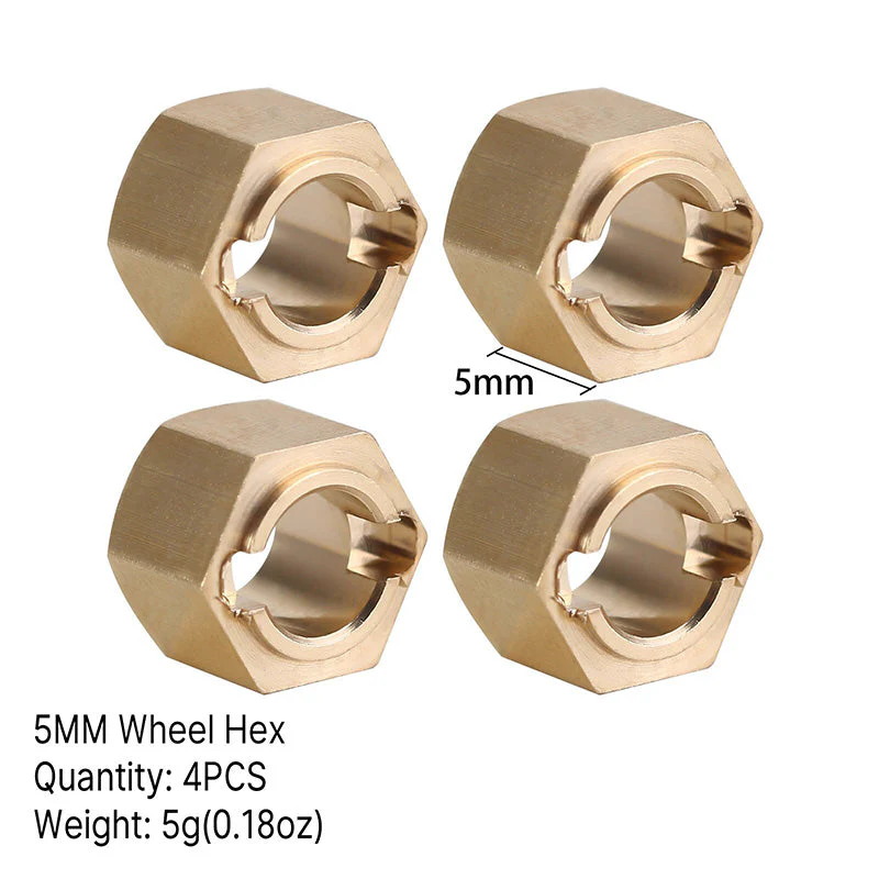 injora-brass-5mm-wheel-hexes-1mm-extended-for-fcx18-fcx24