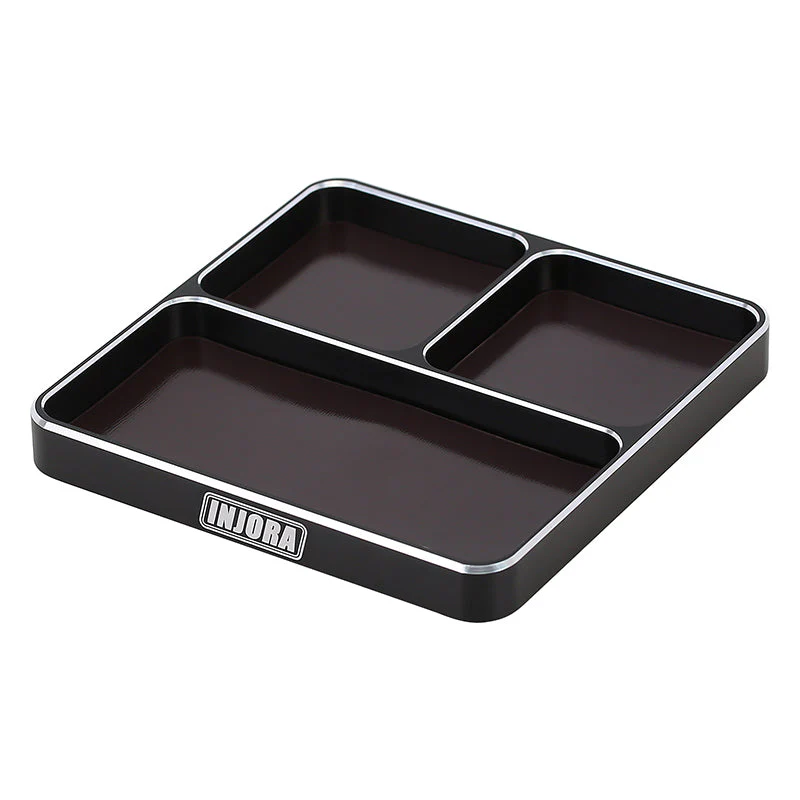 injora-aluminium-magnetic-screw-tray-black