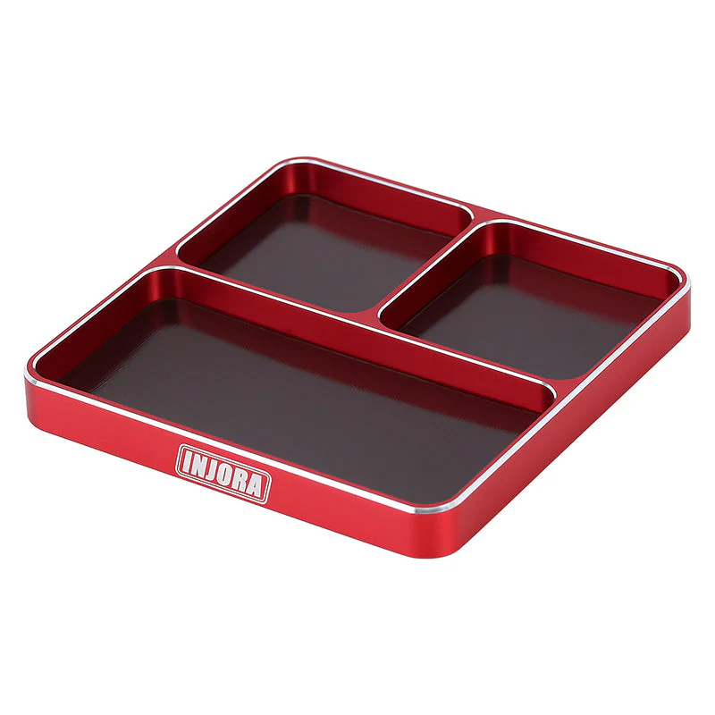 injora-aluminium-magnetic-screw-tray-red